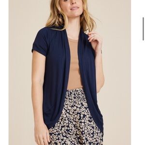 Maurices Dark Blue Short-Sleeve Cardigan